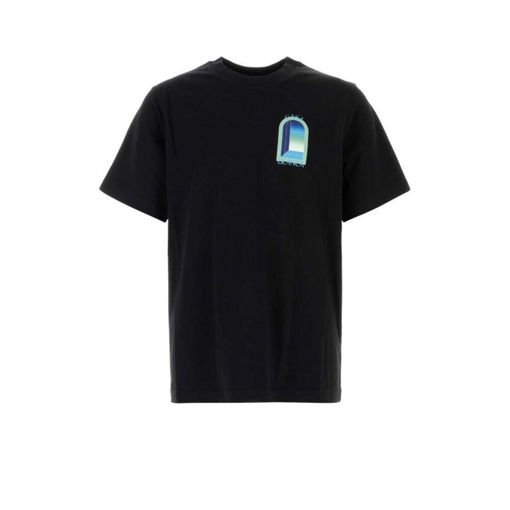 Casablanca Men Black Cotton T-Shirt